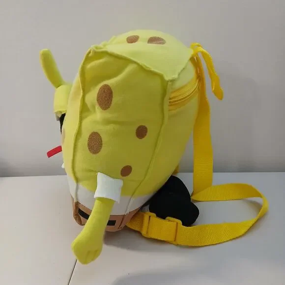 Nickelodeon SpongeBob SquarePants Yellow Stuffed Plush Animal Backpack Bookbag - Picture 4 of 9